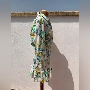 Floral Print White Dress